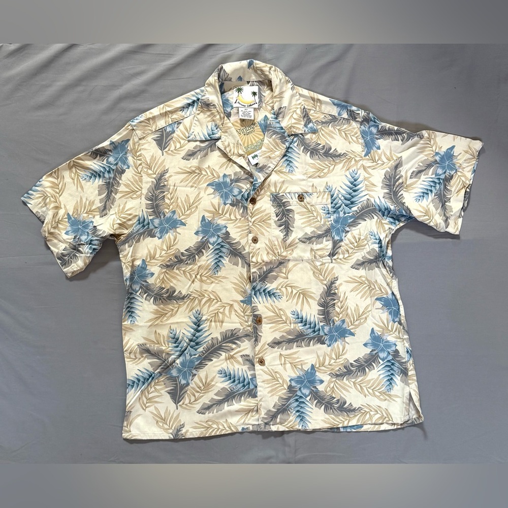 NWT mens banana‎ cabana Short Sleeve shirt Yellow Floral Palms Print Size XL